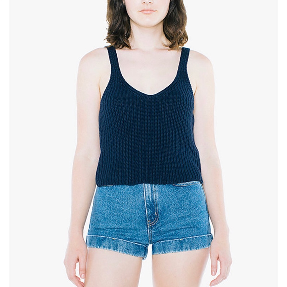 American Apparel Fisherman’s Tank Navy XL NEW